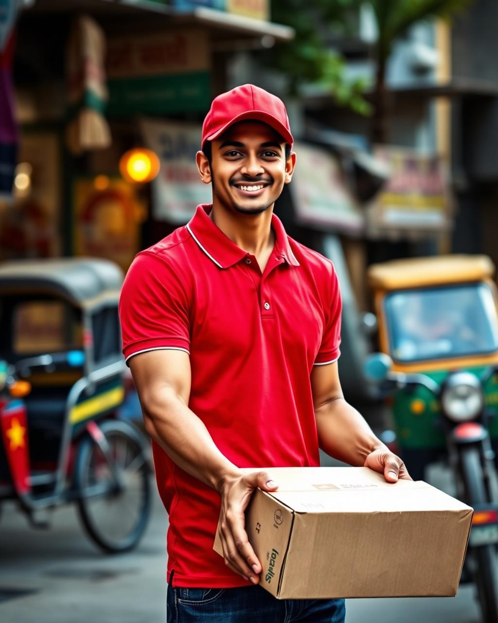 RLink Express ডেলিভারি ম্যান পার্সেল হাতে
